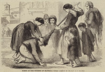 Scène dans les rues de Marsala - Solomon Caesar Malan